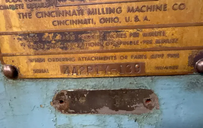 Cincinnati #2, Horizontal Mill, 12" x 52" Table - Image 7