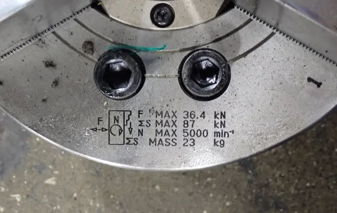 9" Samchully #MH-208BVI, 3-Jaw Chuck - Image 2