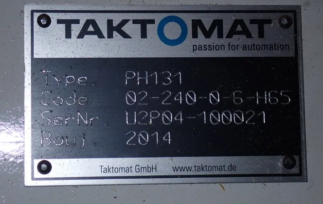 Taktomat #PH131, Rotary Table, 2014 - Image 6