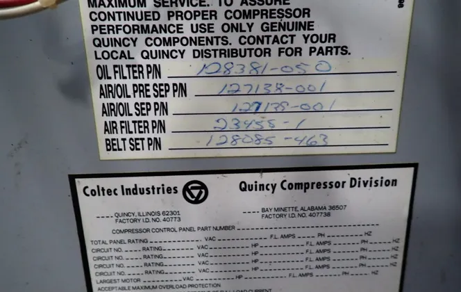 Quincy #OSB-25ANA32N, Air Compressor - Image 9