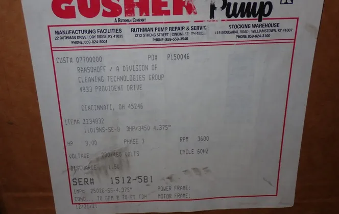 70 GPM Gusher #11019NS-SE-B, Vertical Pump - Image 5