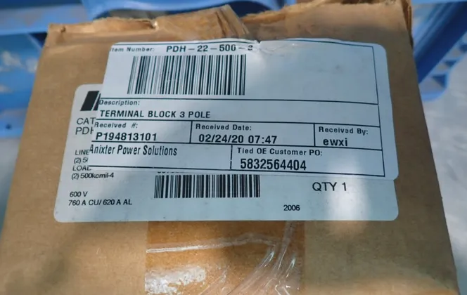 Ilsco #PDH-22-500-3, Terminal Block, 3 Poles - Image 2