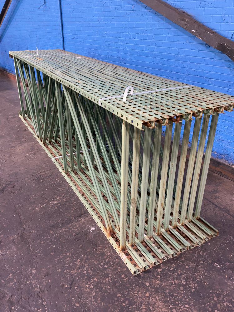 144" x 40" Pallet Racking Uprights, Tear Drop (2 available) - Image 2