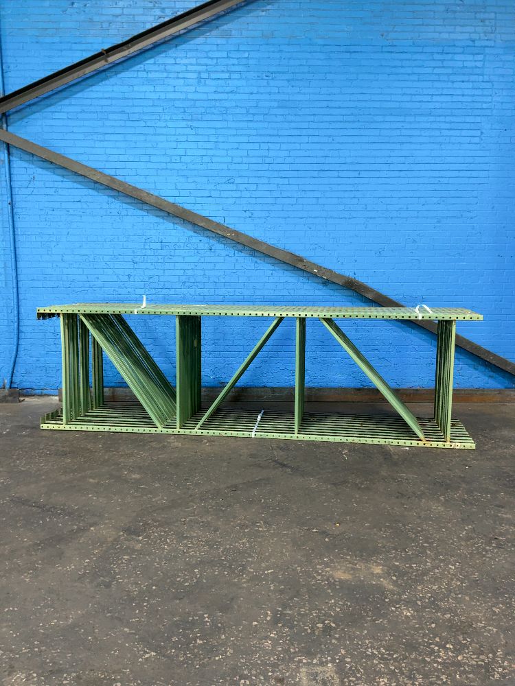 144" x 40" Pallet Racking Uprights, Tear Drop (2 available) - Image 5