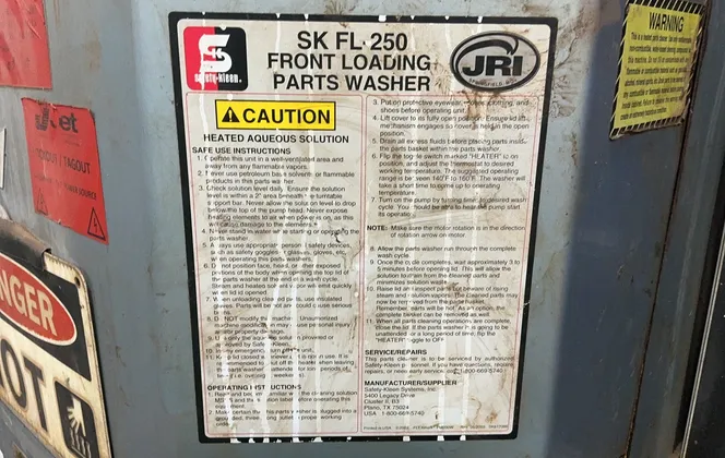Safety-Kleen #SK-FL-250, Front Loading Parts Washer, 23" x 23" x 16" - Image 2