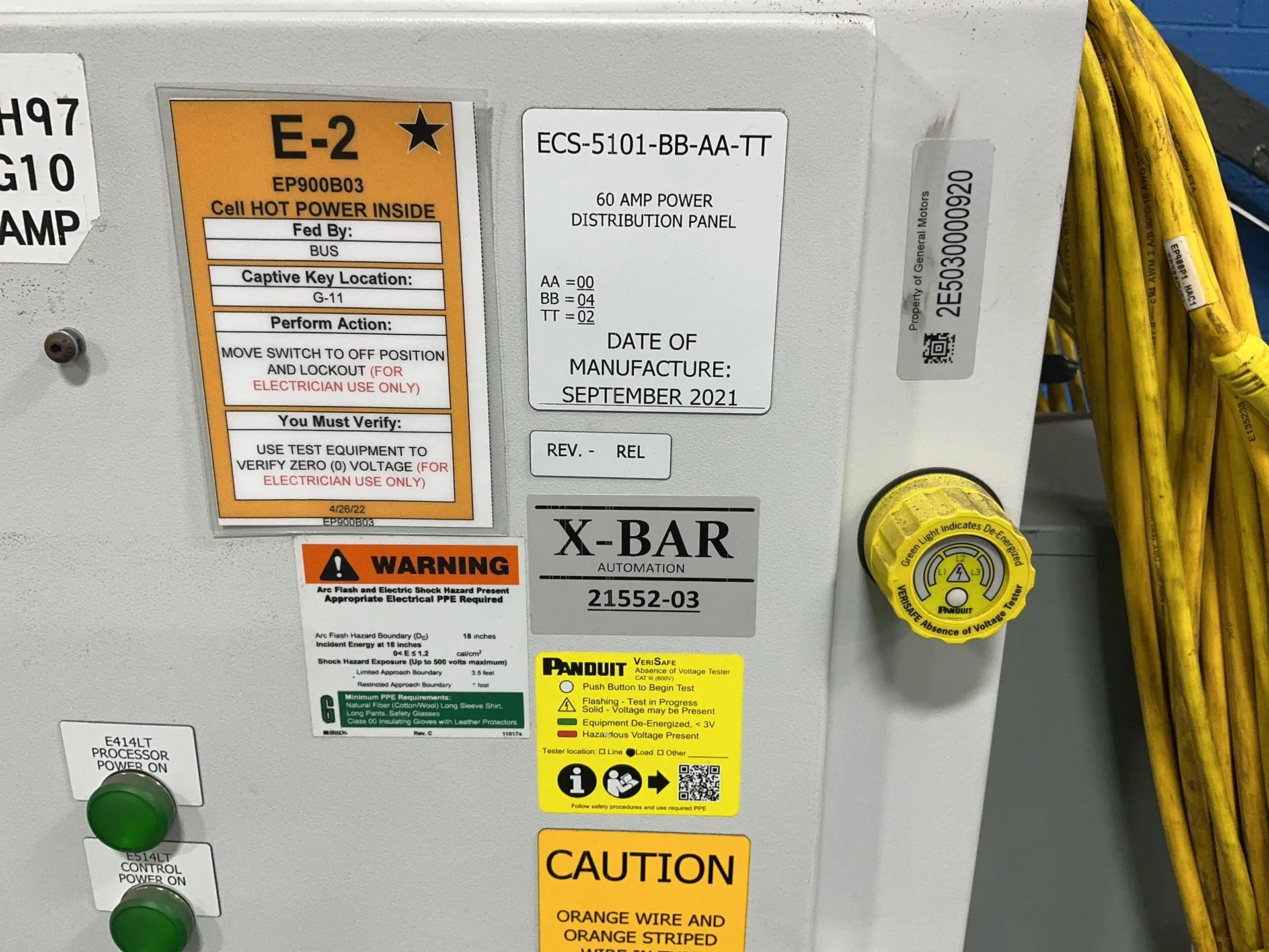 X-Bar Automation #ECS-5101-BB-AA-TT, Power Distribution Panel, 60 Amp, 2021 - Image 5
