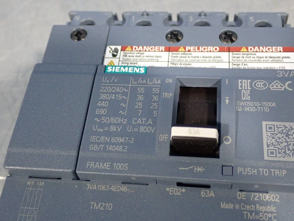 Siemens #3VA1063-4ED46-0AA0, Circuit Breaker - Image 7