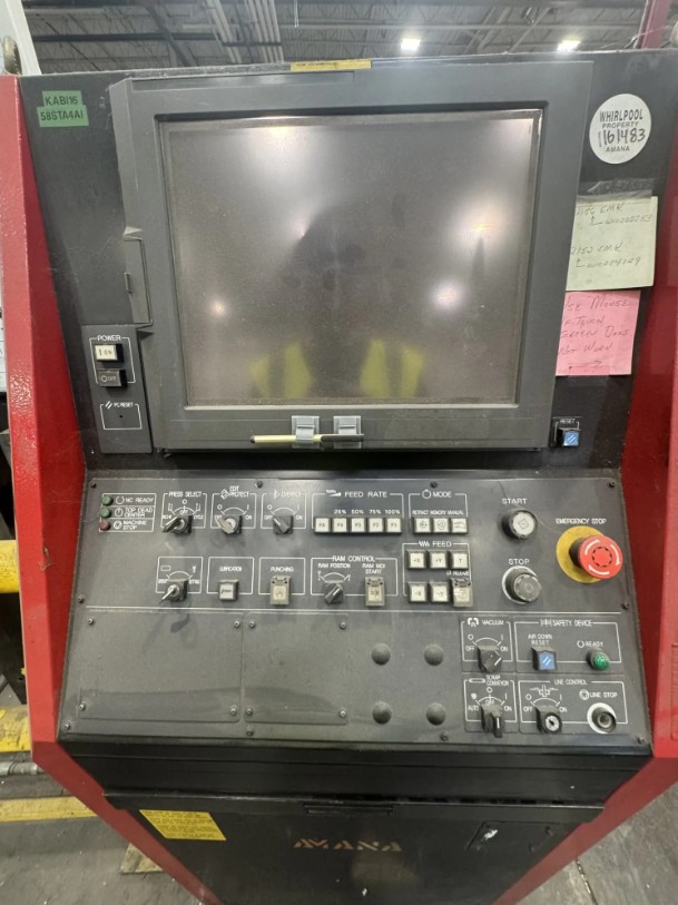 33 Ton, Amada #EMK-3610NT, servo CNC turret punch, 100" x 60" sheet, 58 station, 4 automatic index, NT - Image 2