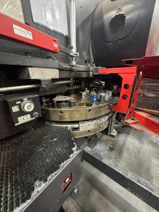 33 Ton, Amada #EMK-3610NT, servo CNC turret punch, 100" x 60" sheet, 58 station, 4 automatic index, NT - Image 5