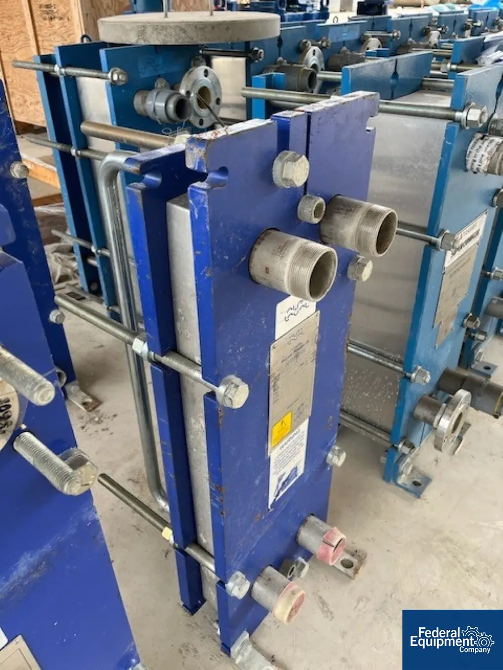 24 sq.ft., Alfa-Laval #M6-MWFG, Plate Heat Exchanger, Stainless Steel, 150 psi, unused, 2007 - Image 1
