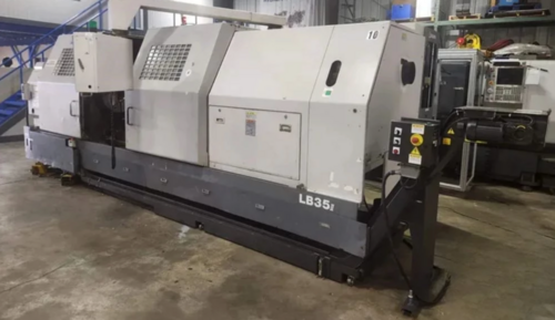 Okuma #LB-35II, CNC lathe, 27" swing, 20" chuck, 6" bar, 118" centers, 40 HP, OSP-P200L, tailstock - Image 2