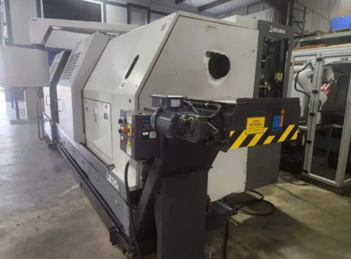 Okuma #LB-35II, CNC lathe, 27" swing, 20" chuck, 6" bar, 118" centers, 40 HP, OSP-P200L, tailstock - Image 7