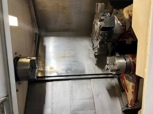 Hwacheon #Cutex-240, CNC lathe, 22.8" swing, 8" chuck, 2.5" bar, 5,000 RPM, sub spindle, live tooling, Fanuc - Image 2