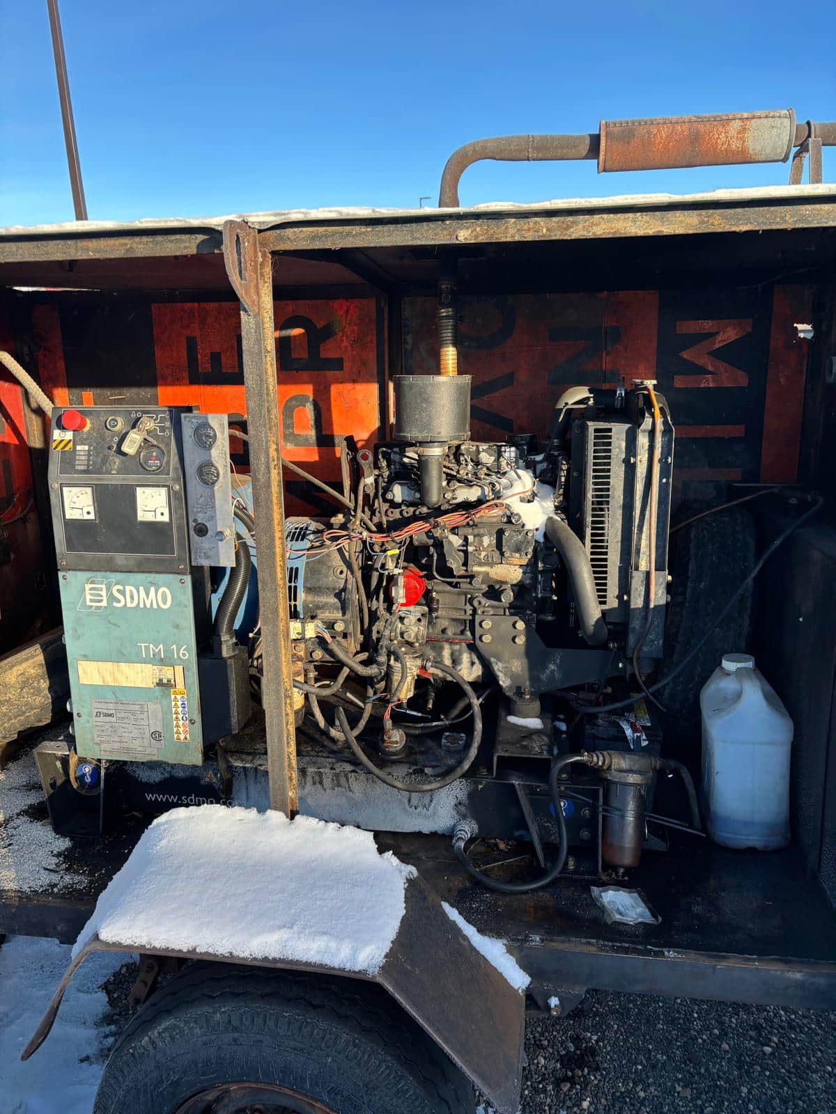 15 KW Mitsubishi, diesel generator, 240 Volts, 1 phase, 60 Hz., trailer mounted, 26 HP, 6,505 hours - Image 3