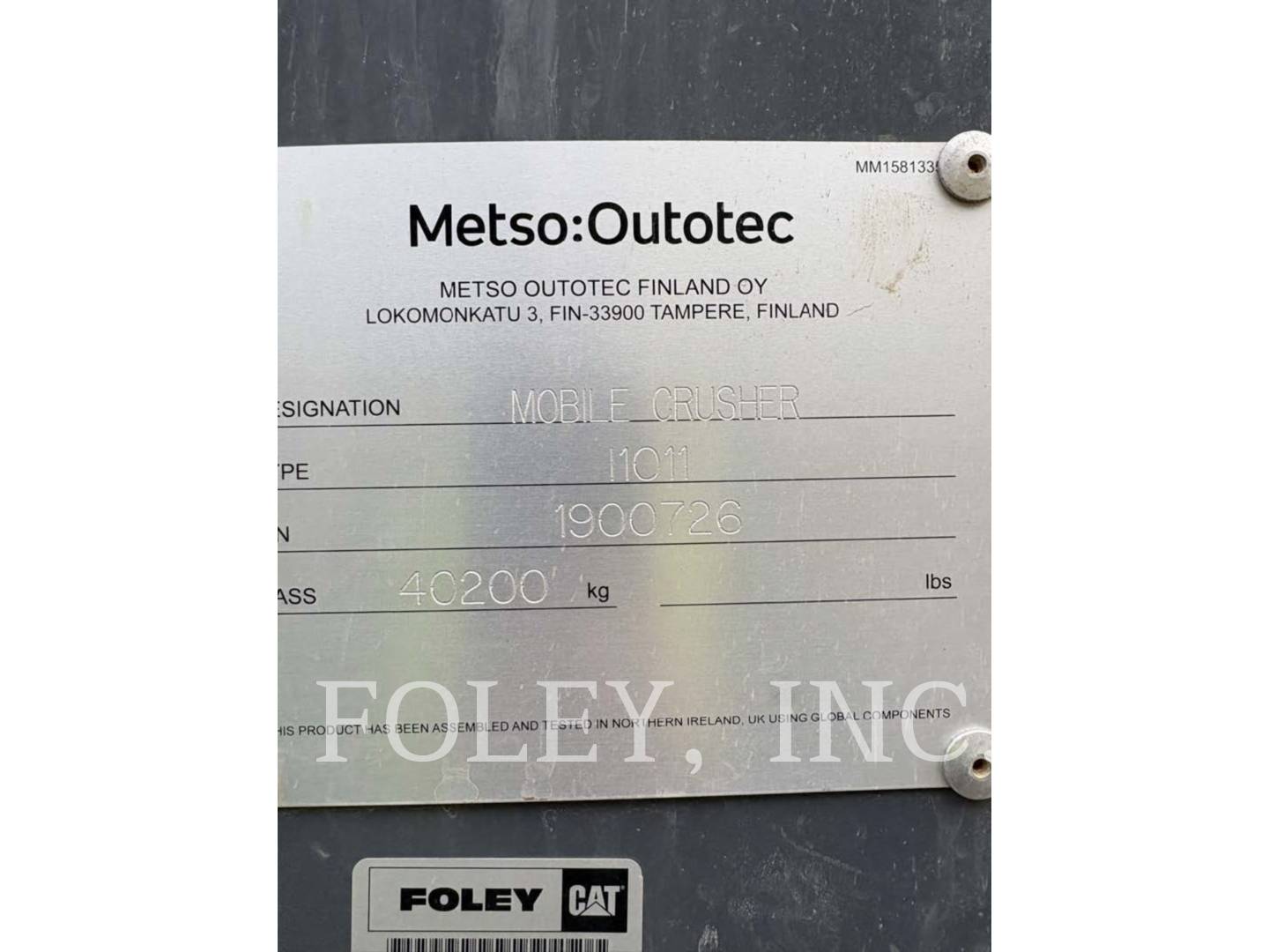Metso I1011, Crusher, 207 hours, S/N: 1900726, 2023 - Image 6