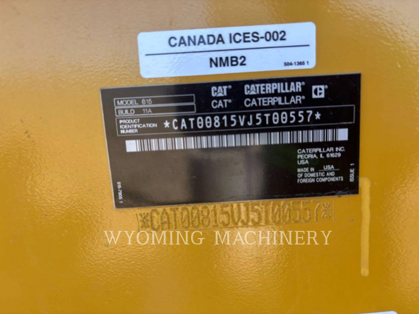 Caterpillar 815, Compactor, 27 hours, S/N: J5T00557, 2026 - Image 6