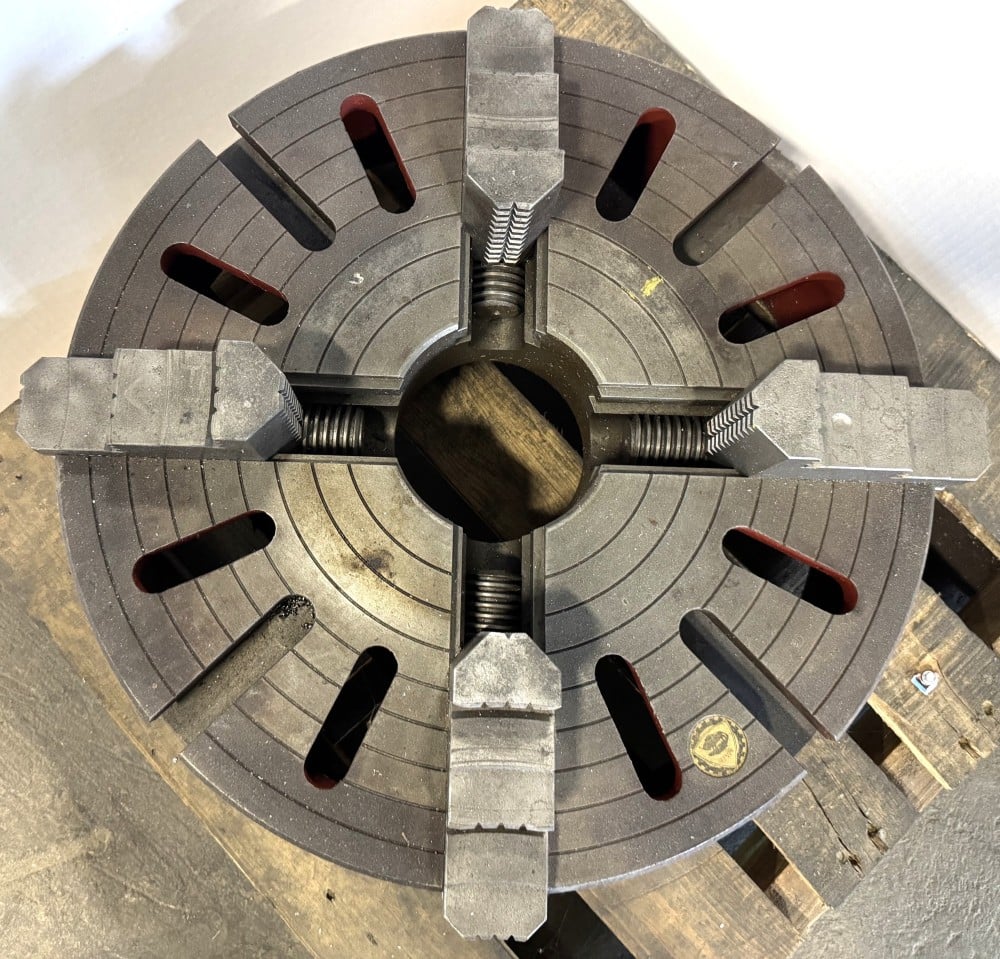 20" Bison 4-Jaw Chuck, D1-8 Camlock, 4-7/8" Hole - Image 2