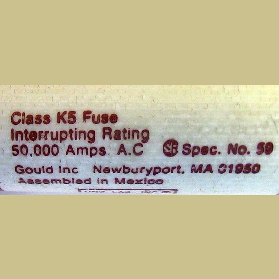100 Amp 600 Volts Goulds #OTS100, Class K5 Fuse, One-Time (19 available) - Image 3