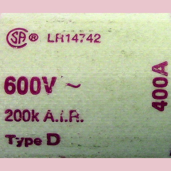 400 Amp 600 Volts Goulds #D-TRSR400, Type D Fuse, Time Delay (3 available) - Image 3