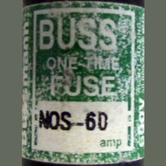 60 Amp 600 Volts Bussmann #NOS-60, Class K Fuse, One-Time (21 available) - Image 3