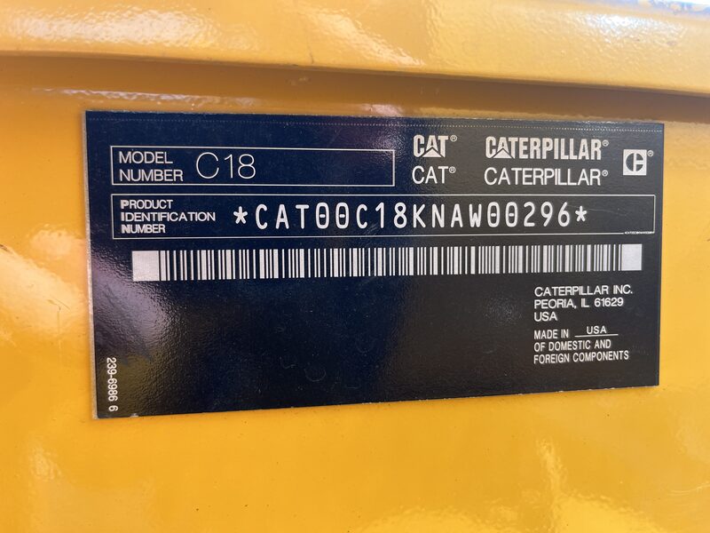 600 KW Caterpillar #C18, diesel generator set, 277/480 Volts, 142 hours, 1800 RPM, EPA Tier 2, skid mounted - Image 9