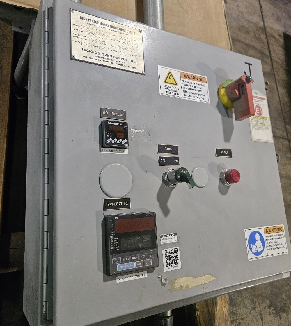 48" width x 60" H x 180" L Jackson #45135, elect. walk-in oven, 500°F, 1 HP recirculating fan, (2 available) - Image 4