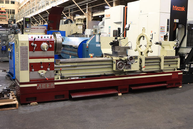29"/37" x 120" Acer #Dynamic-29120G, gap bed engine lathe, 4-1/8" hole, D1-11, 1200 RPM, inch/metric, Newall - Image 2
