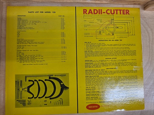 Holdridge #12D, radius cutter tool set for metal lathes - Image 6