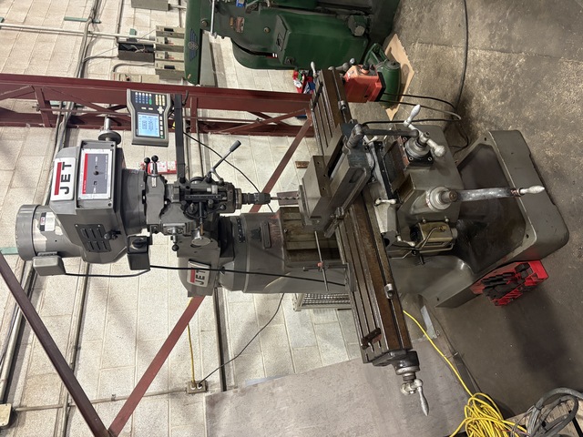 Jet #JTM-4VS, Vertical Milling Machine, 34" X, 12" Y, 14.5" Z, 9" x 49" table, 3 HP, 60-4200 RPM, 2-axis - Image 1