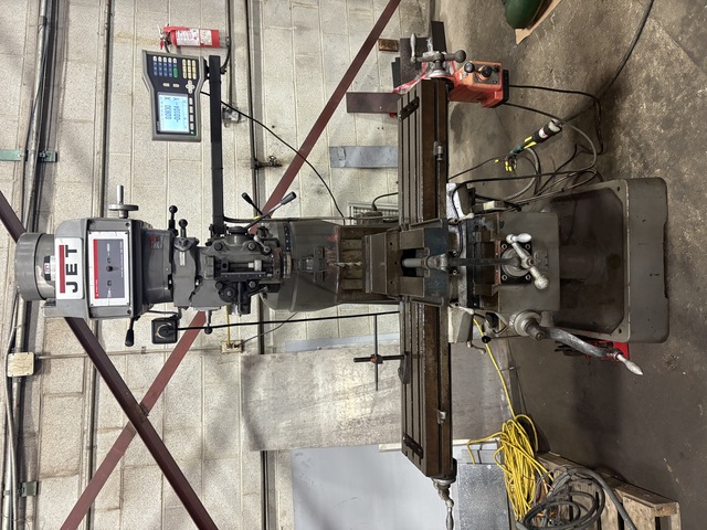 Jet #JTM-4VS, Vertical Milling Machine, 34" X, 12" Y, 14.5" Z, 9" x 49" table, 3 HP, 60-4200 RPM, 2-axis - Image 2