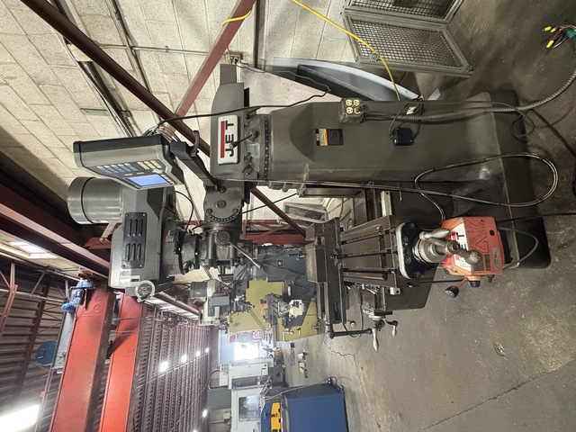 Jet #JTM-4VS, Vertical Milling Machine, 34" X, 12" Y, 14.5" Z, 9" x 49" table, 3 HP, 60-4200 RPM, 2-axis - Image 4