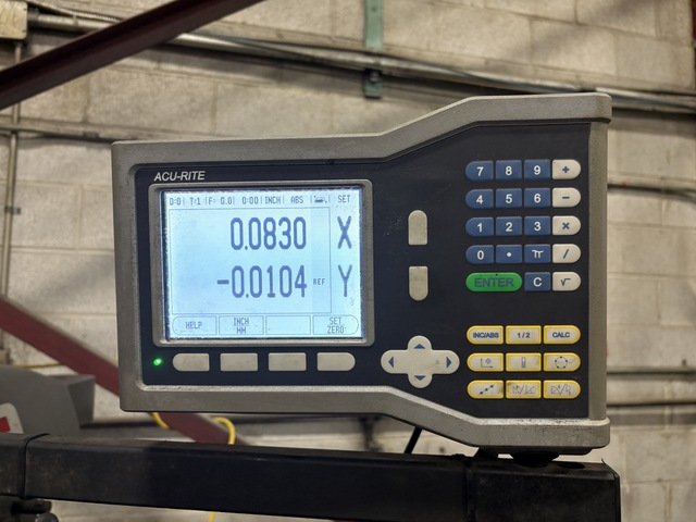 Jet #JTM-4VS, Vertical Milling Machine, 34" X, 12" Y, 14.5" Z, 9" x 49" table, 3 HP, 60-4200 RPM, 2-axis - Image 6