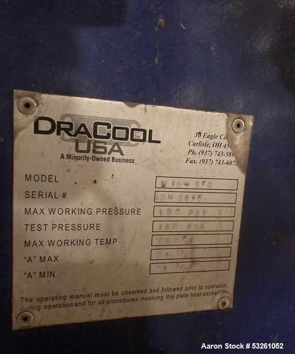 1,200 sq.ft., 100 PSI, DraCool USA #M15-BFG, Stainless Steel Plate Heat Exchanger - Image 6