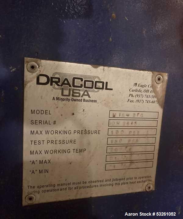 1,200 sq.ft., 100 PSI, DraCool USA #M15-BFG, Stainless Steel Plate Heat Exchanger - Image 7