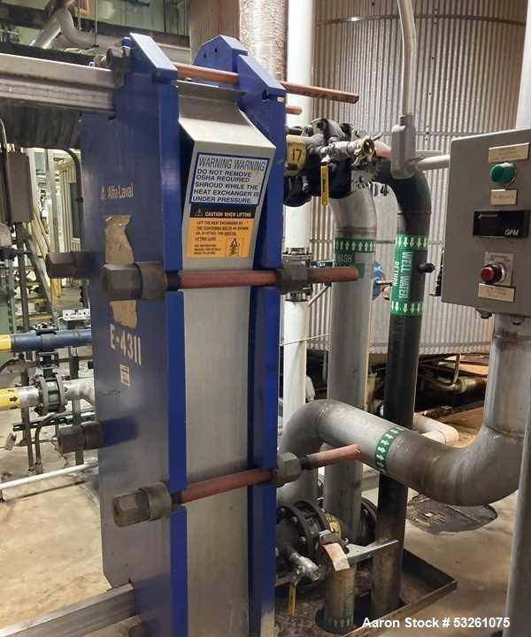 513 sq.ft., Alfa-Laval #M15-BFG, stainless steel plate and frame heat, 77 plates - Image 1