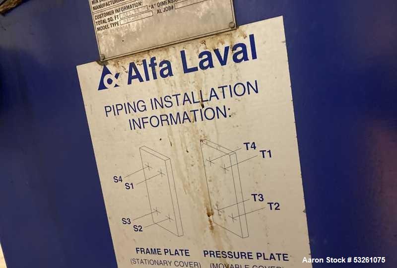 513 sq.ft., Alfa-Laval #M15-BFG, stainless steel plate and frame heat, 77 plates - Image 5