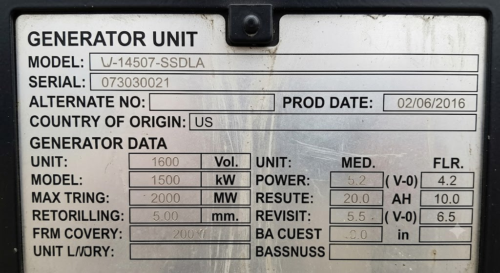 35 KW Generac #SG0035AG035.4V18HBNLA, Industrial Standby Generator, 120/240 Volts, 1 Phase - Image 5