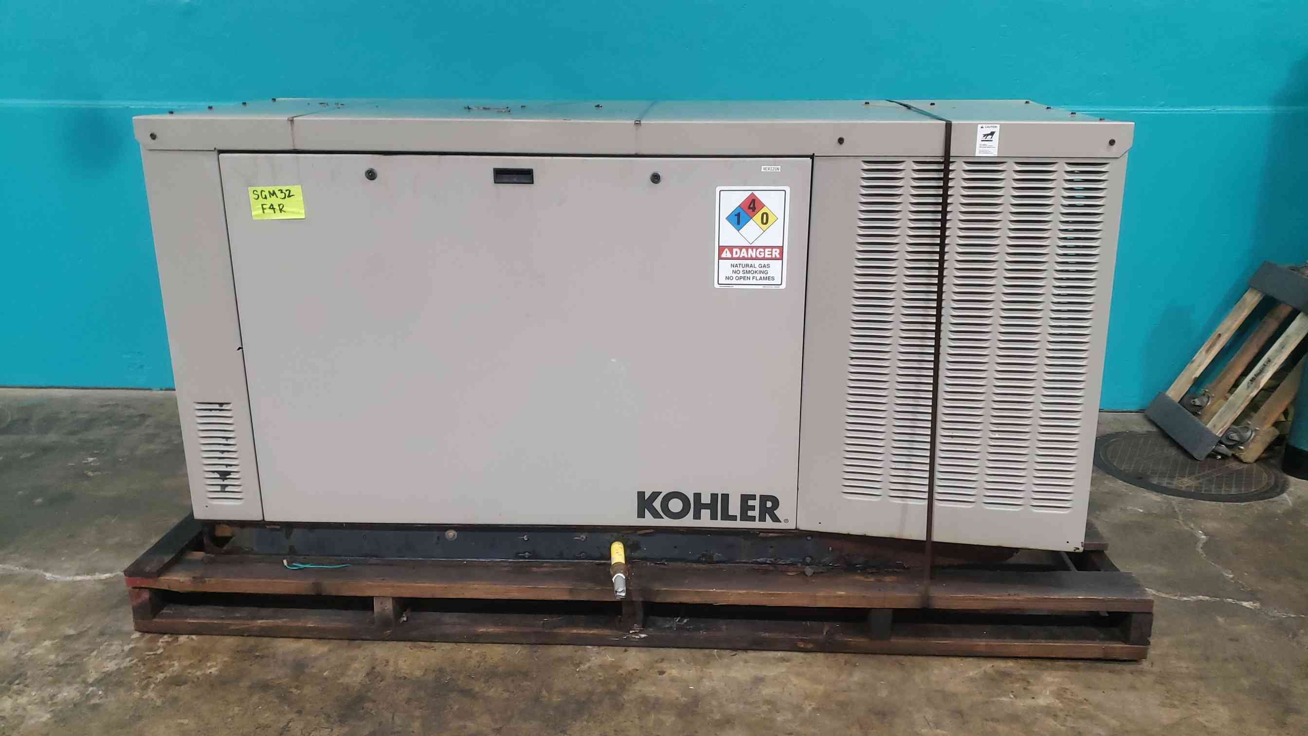 48 KW Kohler #48RCL, LP/Natural Gas Generator, 240 Volts, 1 Phase, 200 Amp, 212 Hrs, Tested, AS IS - Image 1