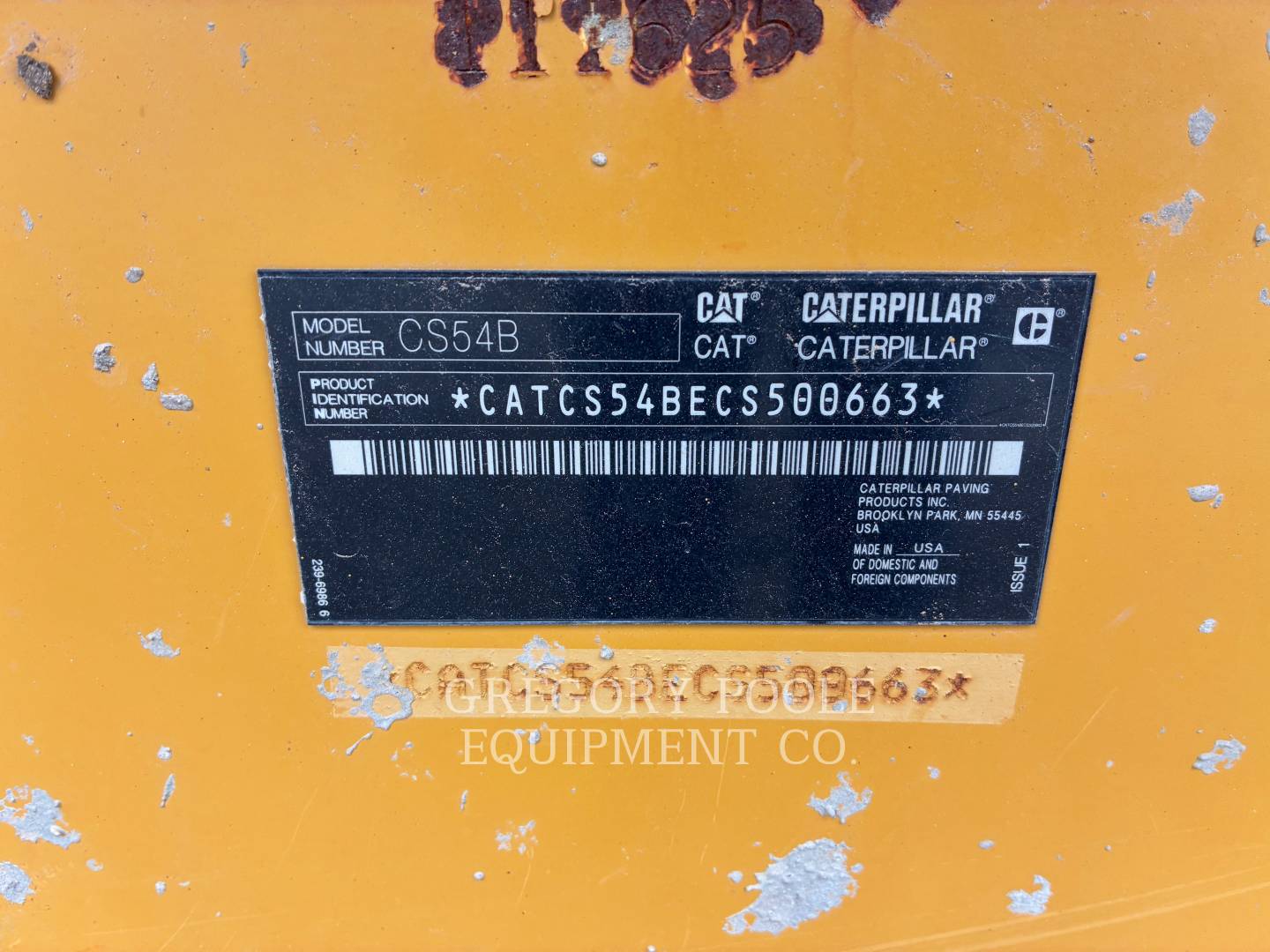 Caterpillar CS54B, Vibratory Single Drum Smooth, 1953 hours, S/N: CS500663, 2018 - Image 6