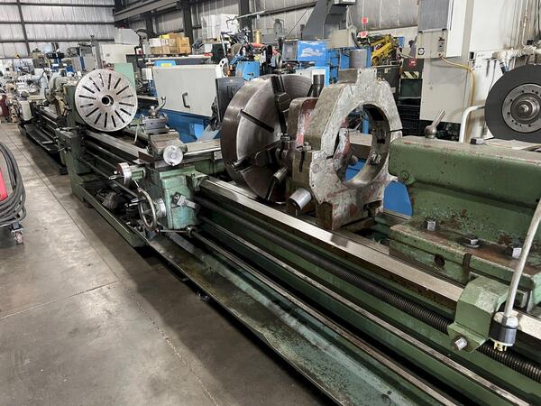 25"/34" x 160" Tos #SN63B-Big-Sigma, engine lathe, 24" 4-jaw chuck, 2-13/16" hole, 10-1000 RPM, (2) Steady - Image 1