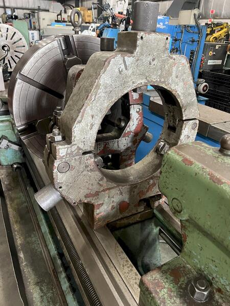 25"/34" x 160" Tos #SN63B-Big-Sigma, engine lathe, 24" 4-jaw chuck, 2-13/16" hole, 10-1000 RPM, (2) Steady - Image 6