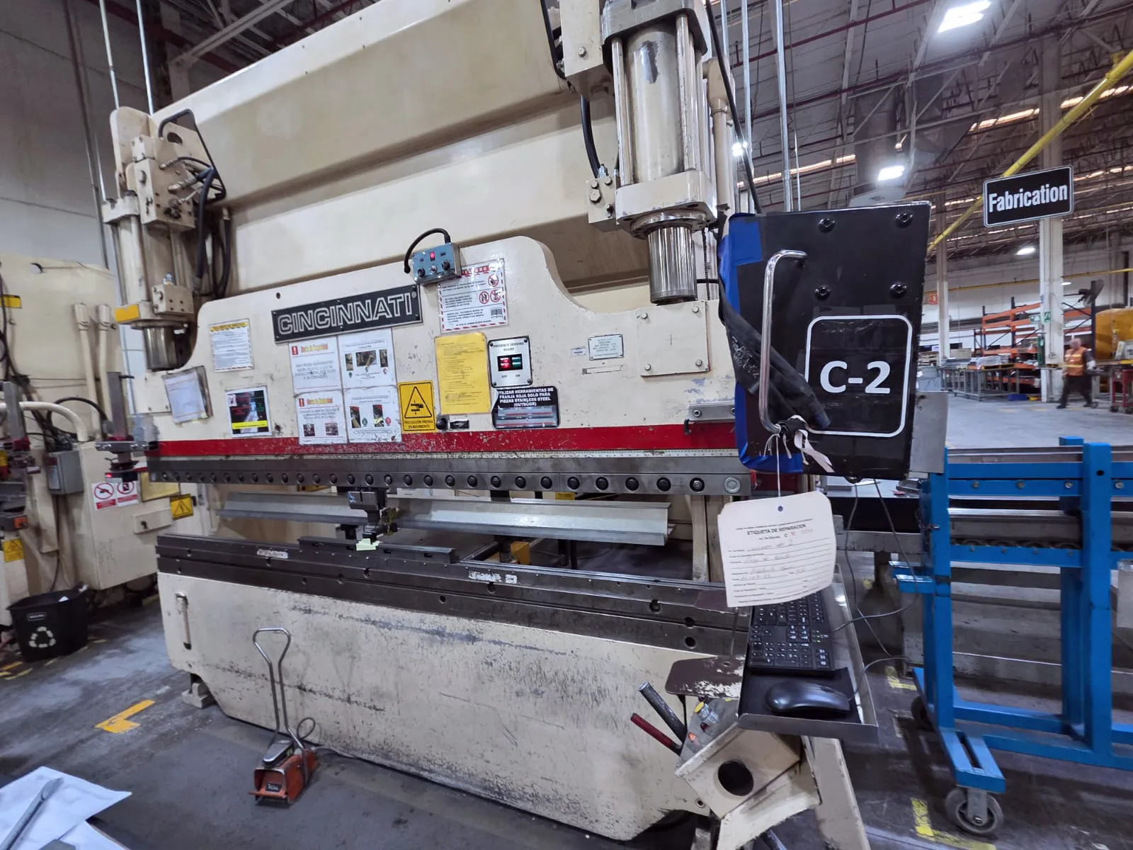 90 Ton, Cincinnati #Proform-90PF, CNC press brake, 8' overall, 78.5" between housing, 14" stroke, 7" throat - Image 3