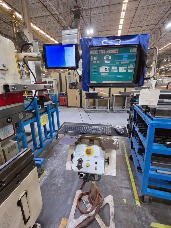 90 Ton, Cincinnati #Proform-90PF, CNC press brake, 8' overall, 78.5" between housing, 14" stroke, 7" throat - Image 4