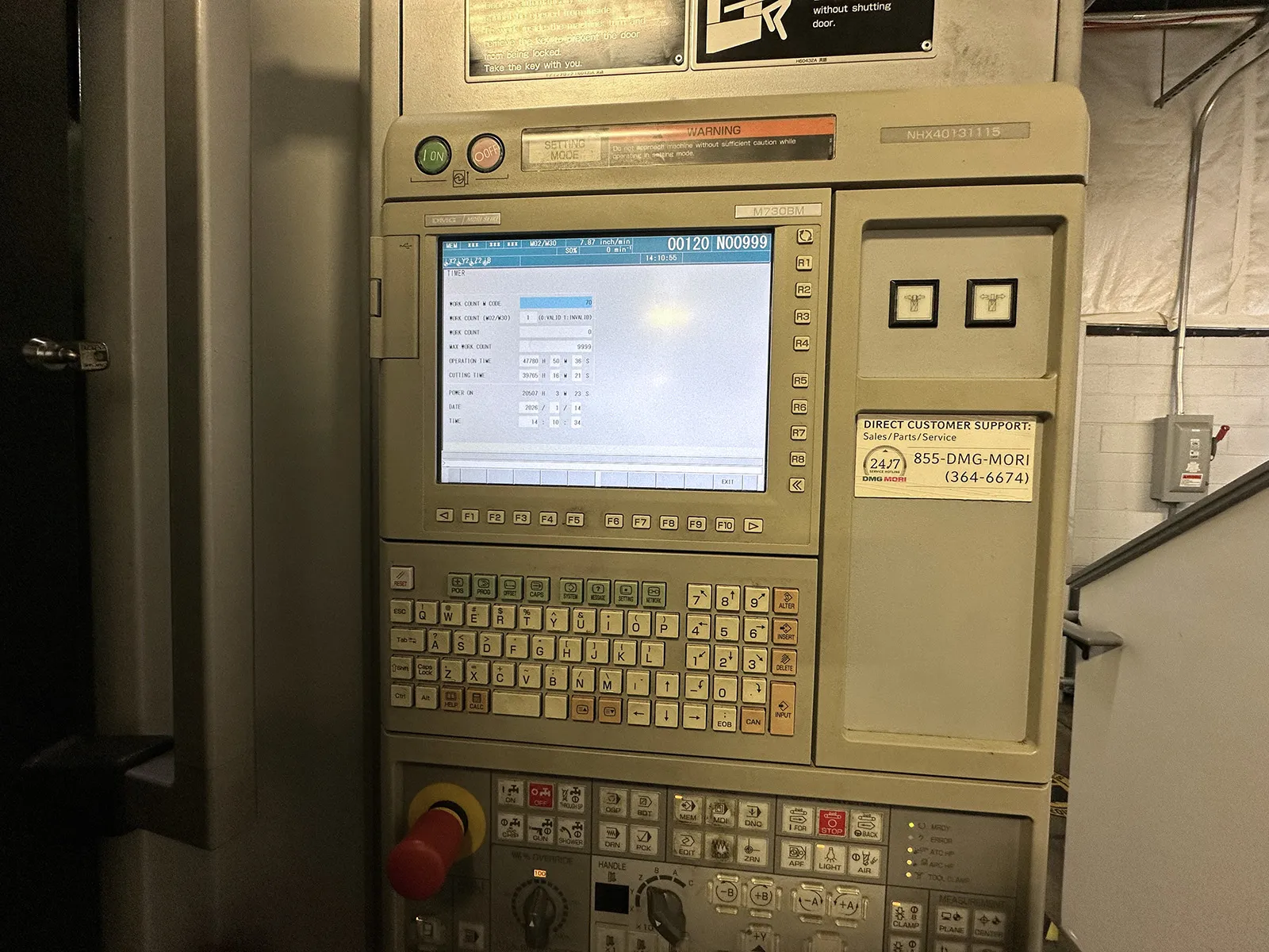 Mori Seiki #NHX4000, CNC horizontal machining center, 22" X, 22" Y, 26" Z, 12000 RPM, 60 automatic tool - Image 5