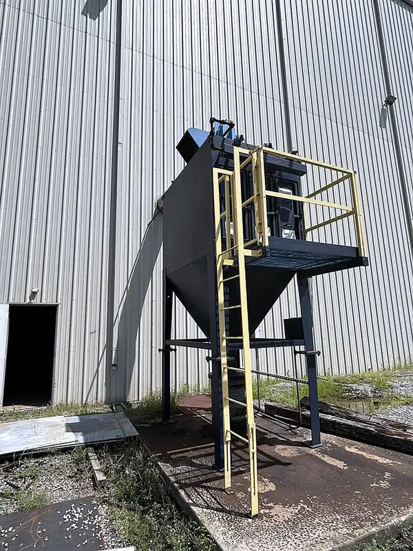 Wheelabrator, conveyor shot blaster, 72" width x 12" H plate, 24" width x 36" H beam, (4) 30 HP wheels, 367 - Image 6
