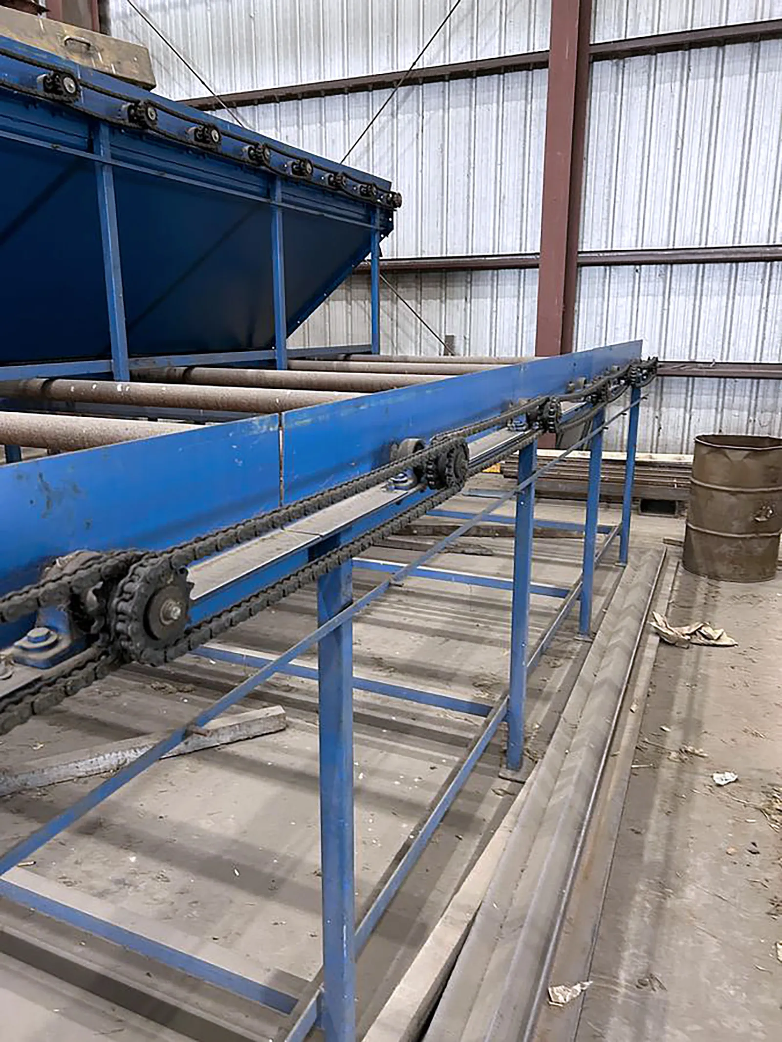 Wheelabrator, conveyor shot blaster, 72" width x 12" H plate, 24" width x 36" H beam, (4) 30 HP wheels, 367 - Image 10