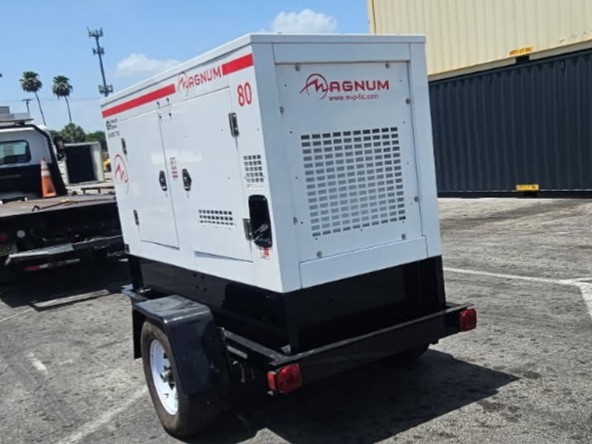 68 KW Magnum #MMG80, Generator Set, 2005, Only 5 Hrs! Trailer Mounted w. Fuel Tank - Image 3