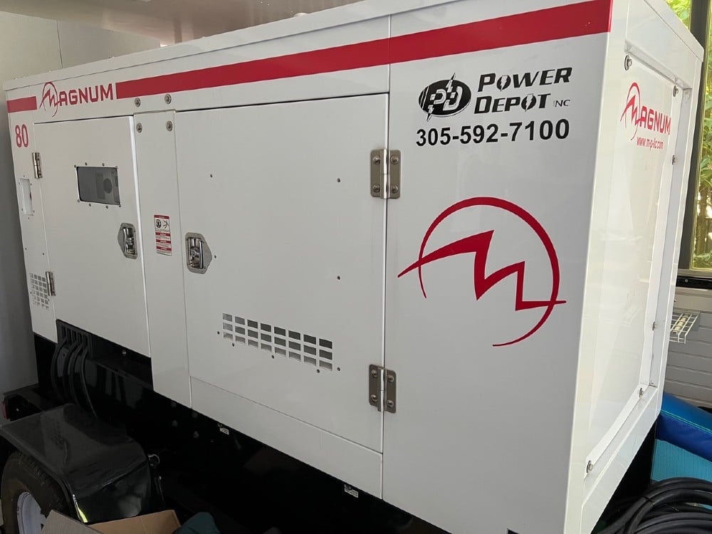 68 KW Magnum #MMG80, Generator Set, 2005, Only 5 Hrs! Trailer Mounted w. Fuel Tank - Image 4