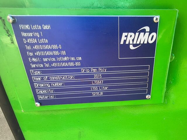 Frimo #L70847, steel drip pan, 1700 L - Image 4