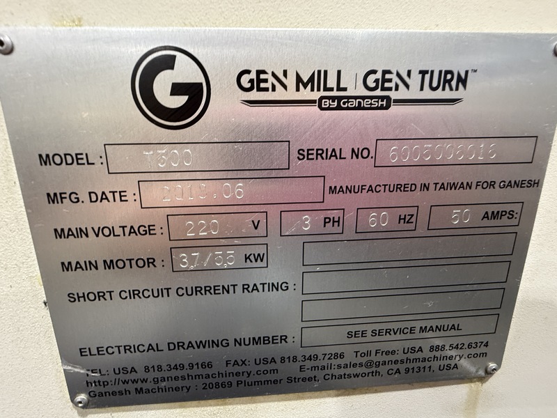 Ganesh #Gen-Mill-T500, CNC Drilling & Tapping Machine, 21 ATC, 20.1" X, 16.9" Y, 13" Z, 7.5 HP, 12000 RPM - Image 4